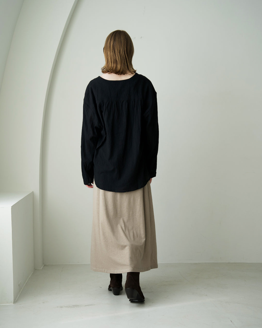 シンプルフレアロングスカート