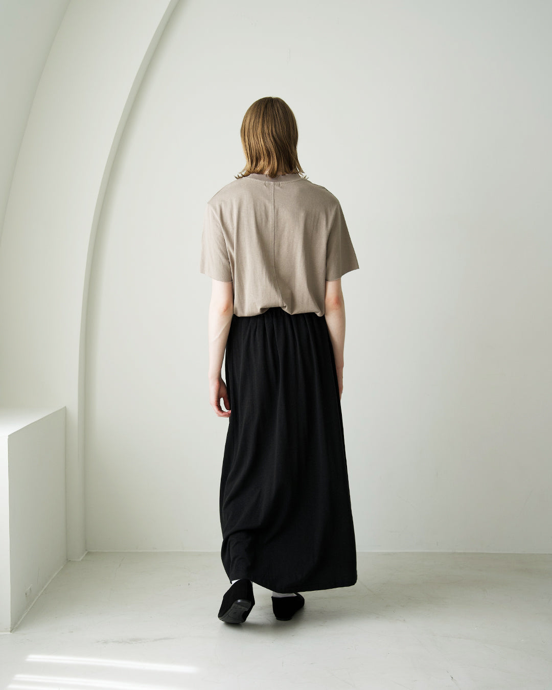 シンプルフレアロングスカート