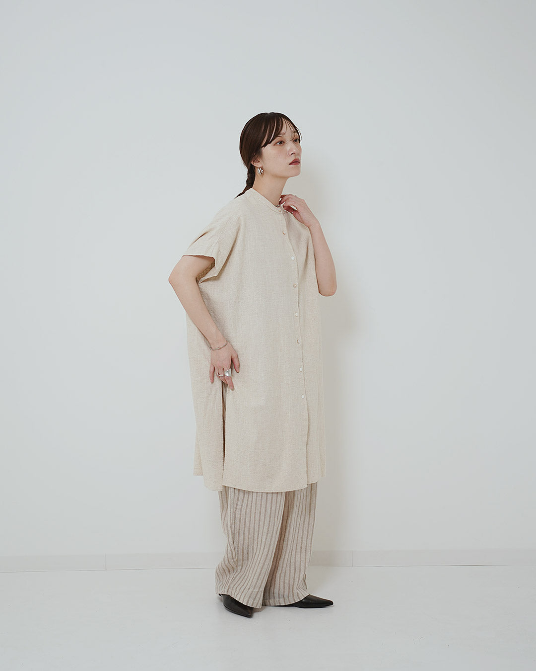 スリットロングシャツ