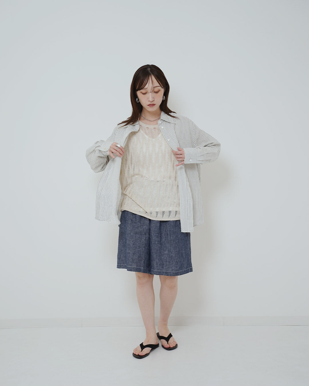 イージーケアストライプシャツ