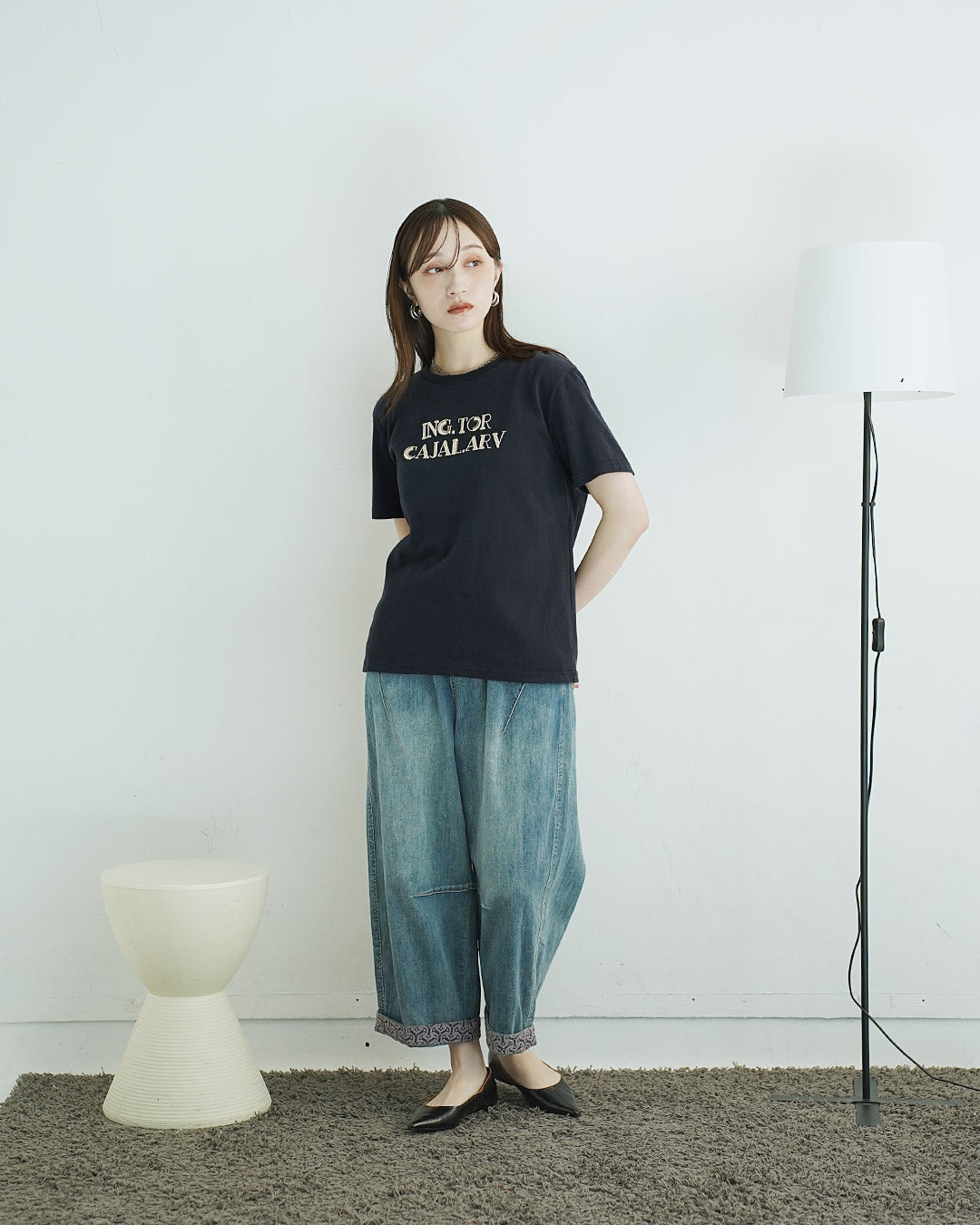 立体チェイン刺繍カットソー