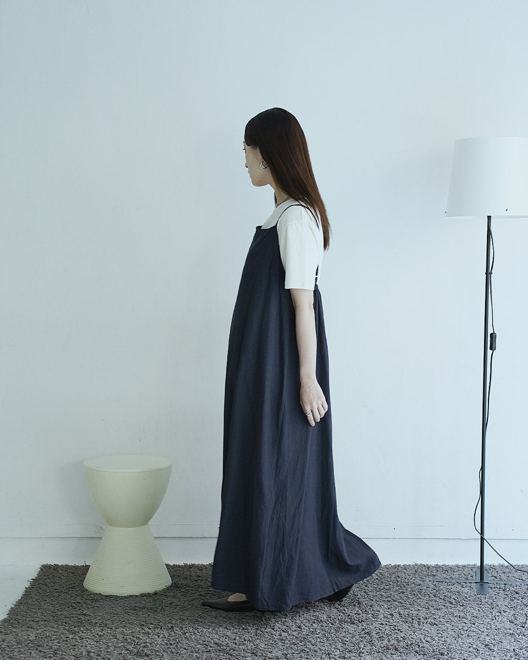 ロングフレアキャミワンピース