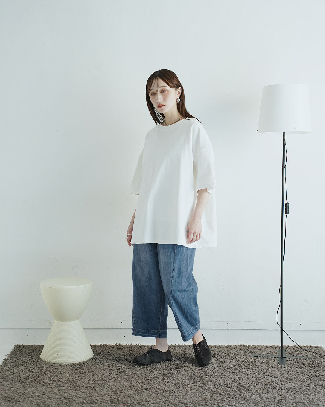 疲れないウエストゴムデニムパンツ