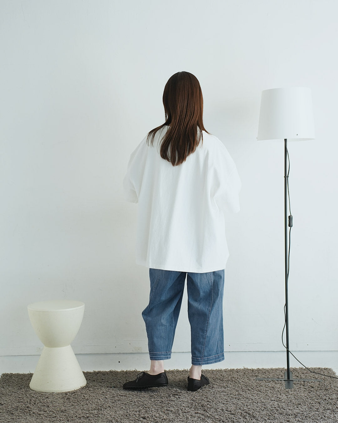 疲れないウエストゴムデニムパンツ