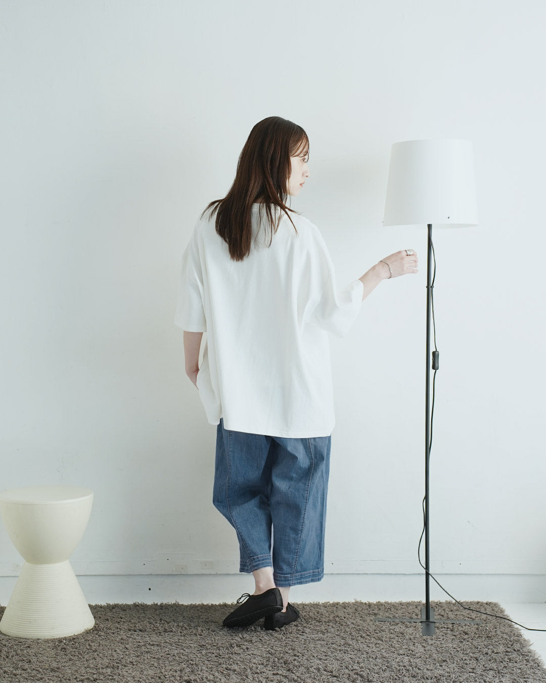 疲れないウエストゴムデニムパンツ