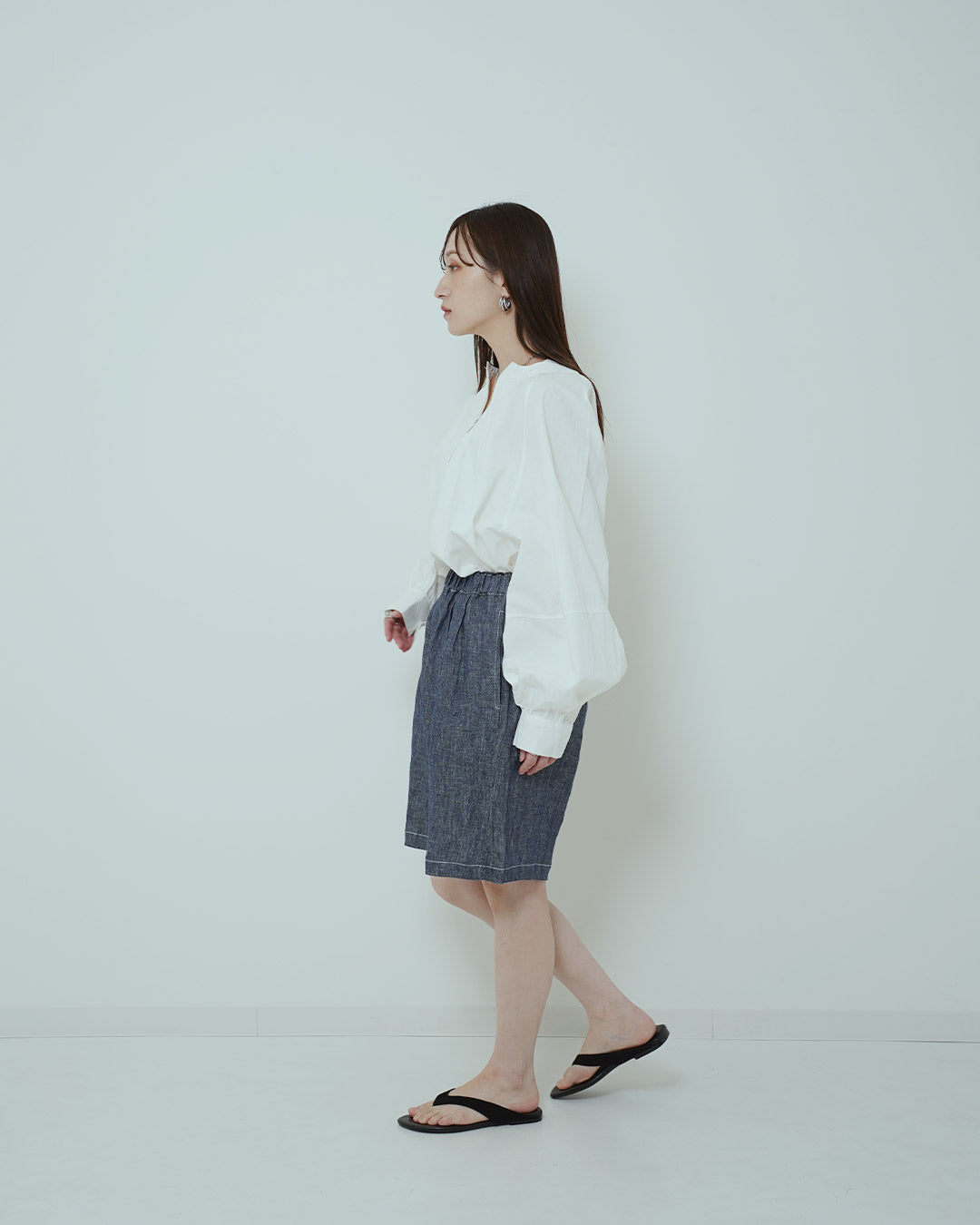 デニムライクハーフパンツ