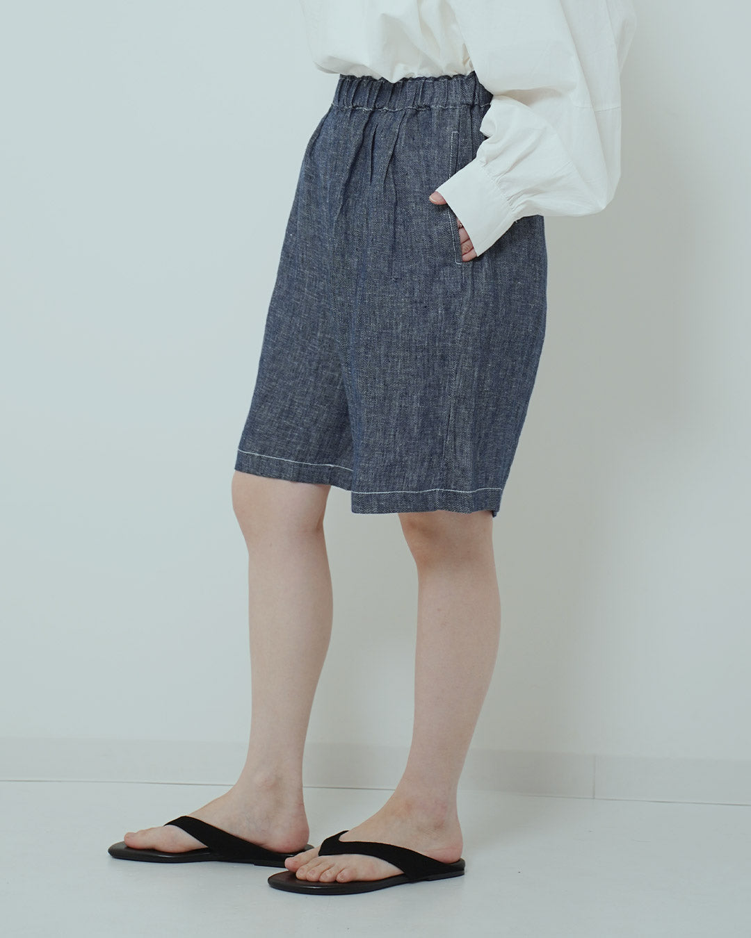 デニムライクハーフパンツ