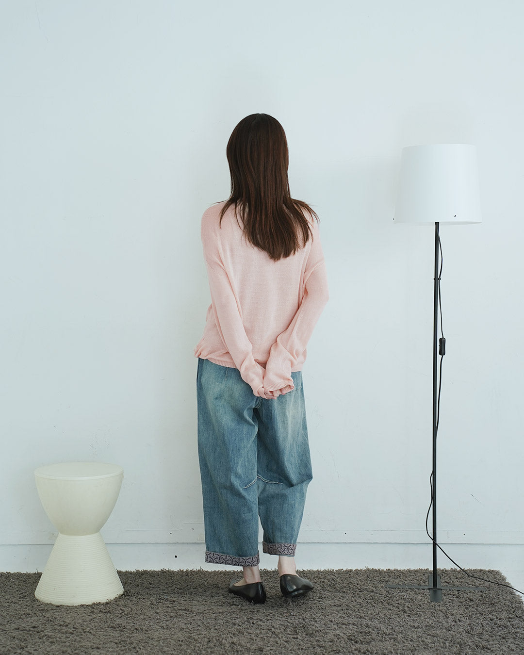 ゆるっとヘルシーな透け感ニットプルオーバー