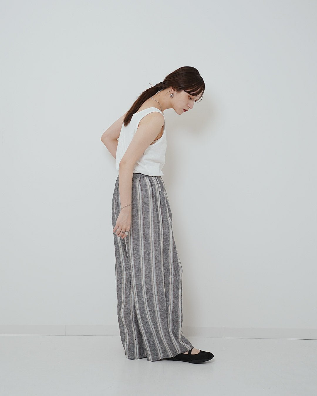 シンプルコットン無地タンクトップ
