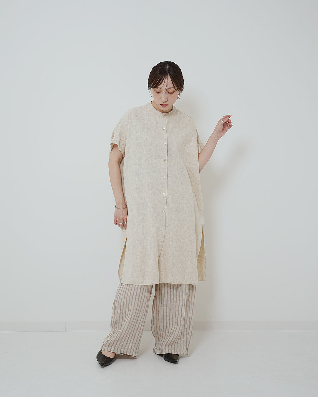 スリットロングシャツ