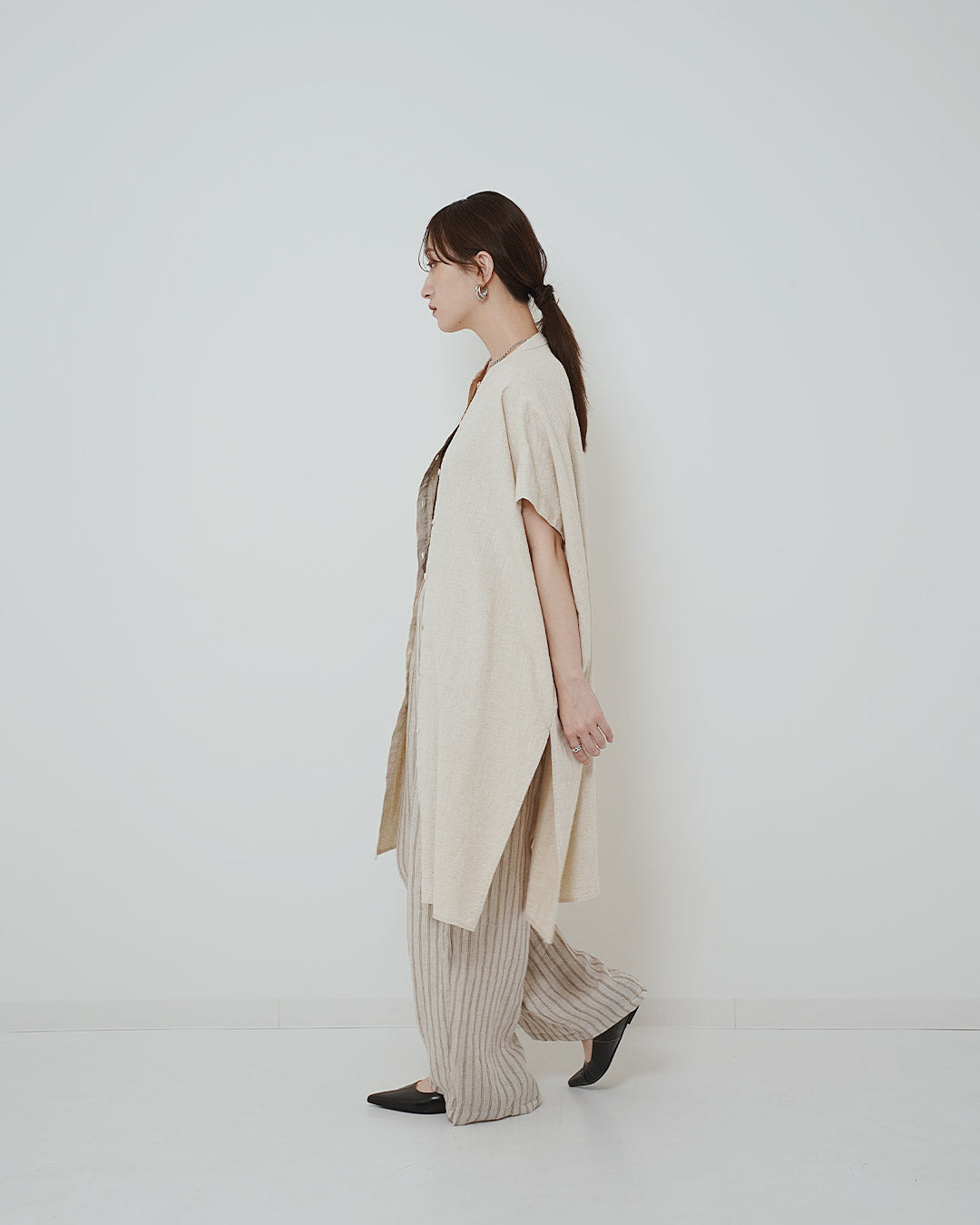 スリットロングシャツ