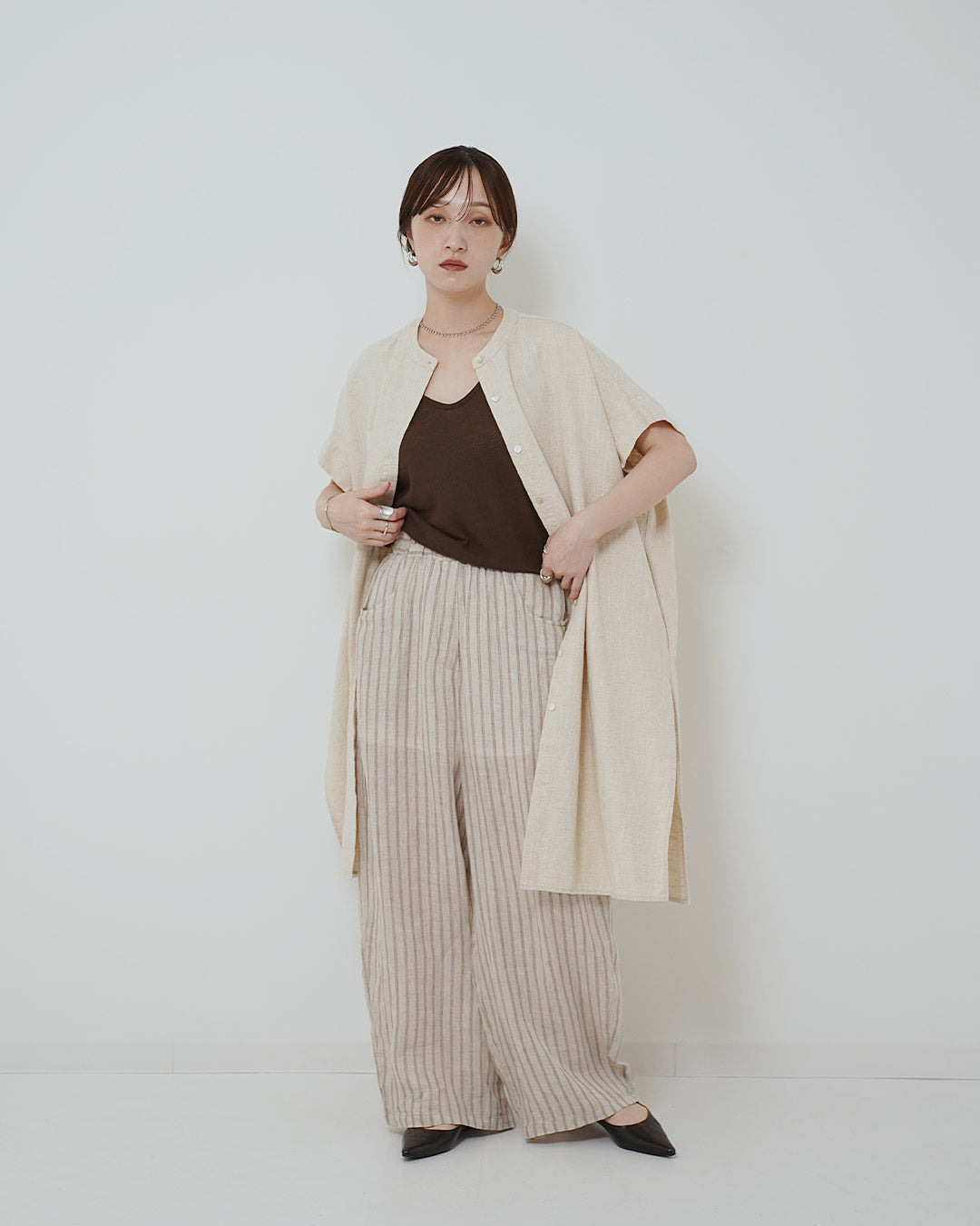 スリットロングシャツ