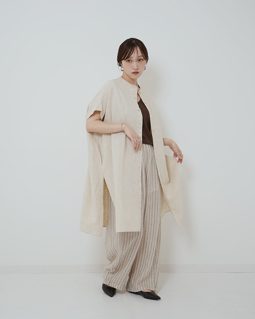 スリットロングシャツ