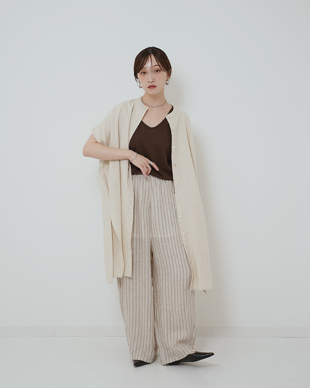 スリットロングシャツ