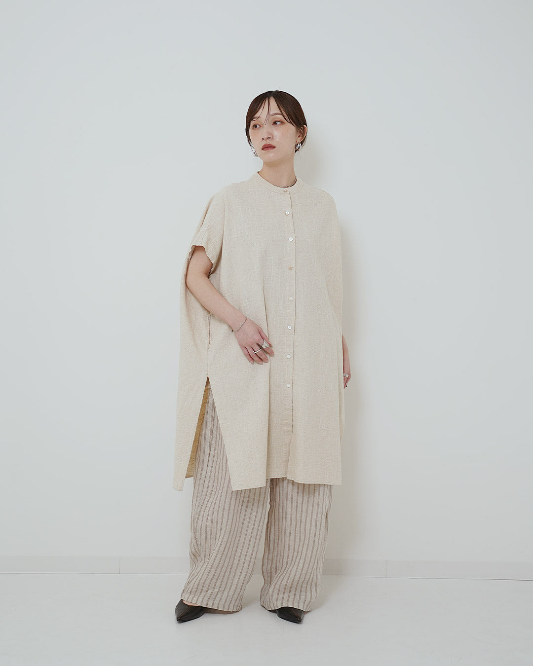 スリットロングシャツ