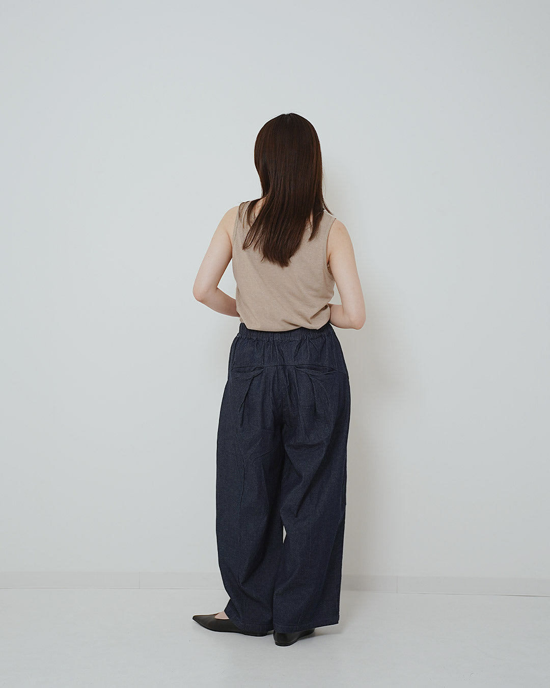 シンプルコットン無地タンクトップ