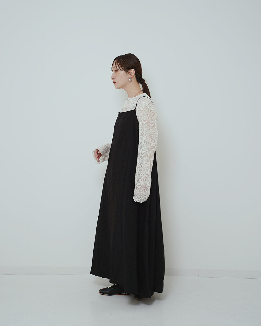 ロングフレアキャミワンピース