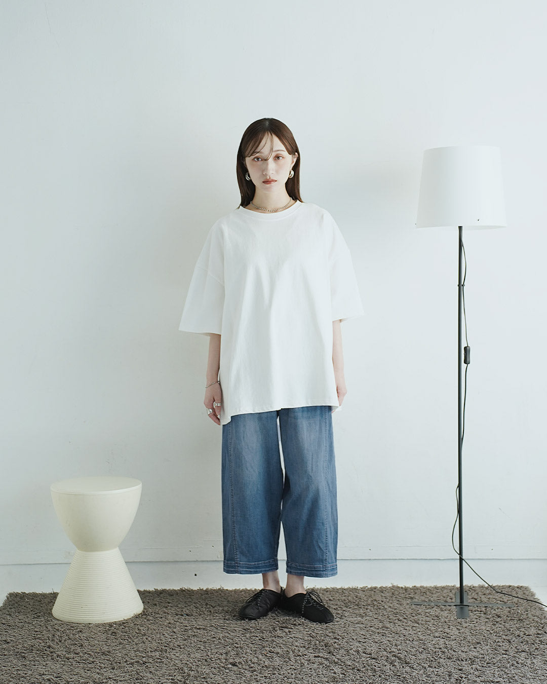 疲れないウエストゴムデニムパンツ