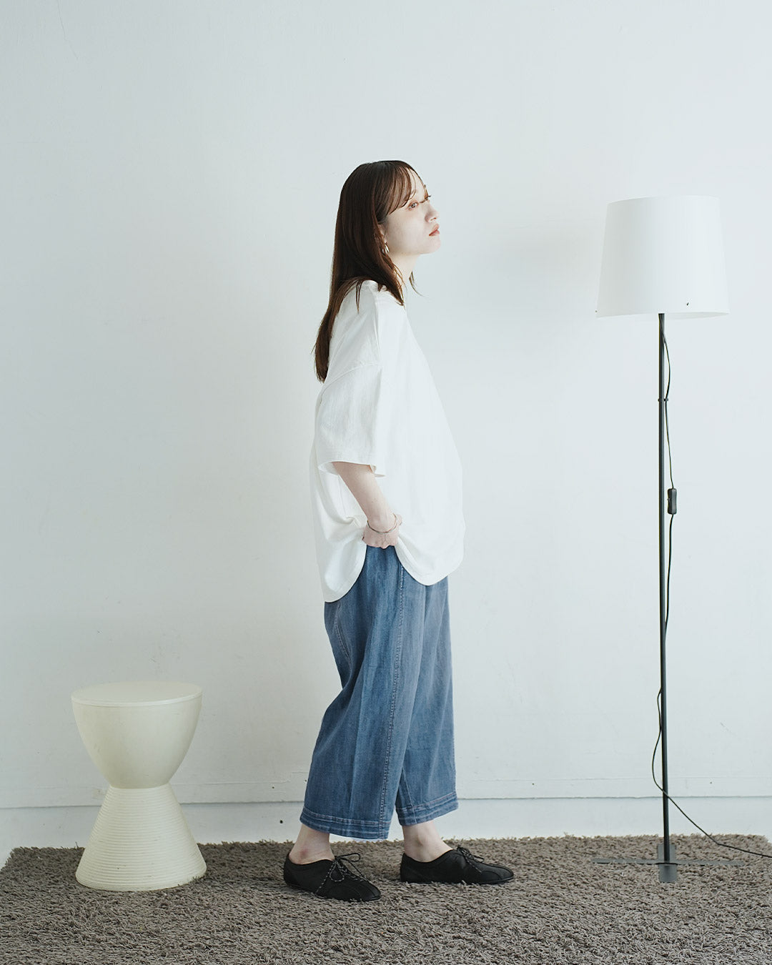 疲れないウエストゴムデニムパンツ