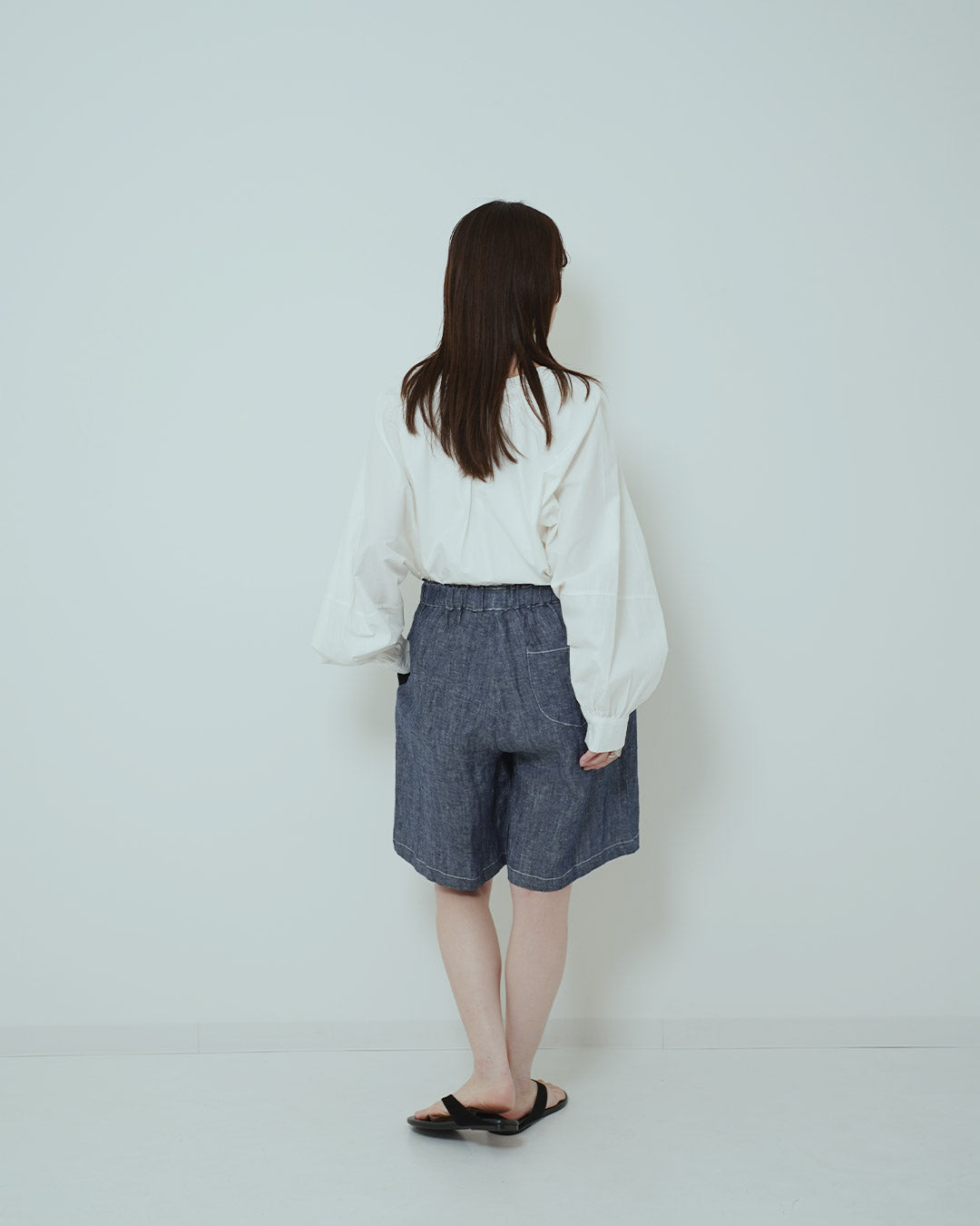デニムライクハーフパンツ