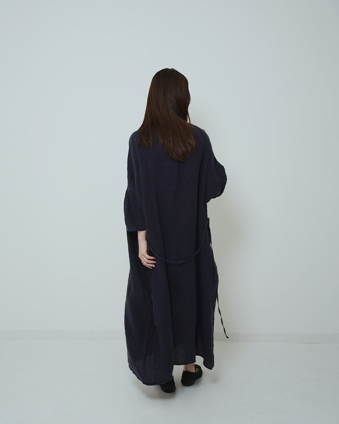 アイレットくるみ釦ワンピース