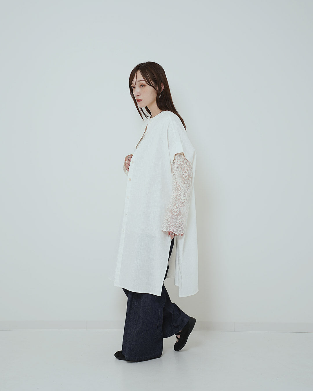 スリットロングシャツ