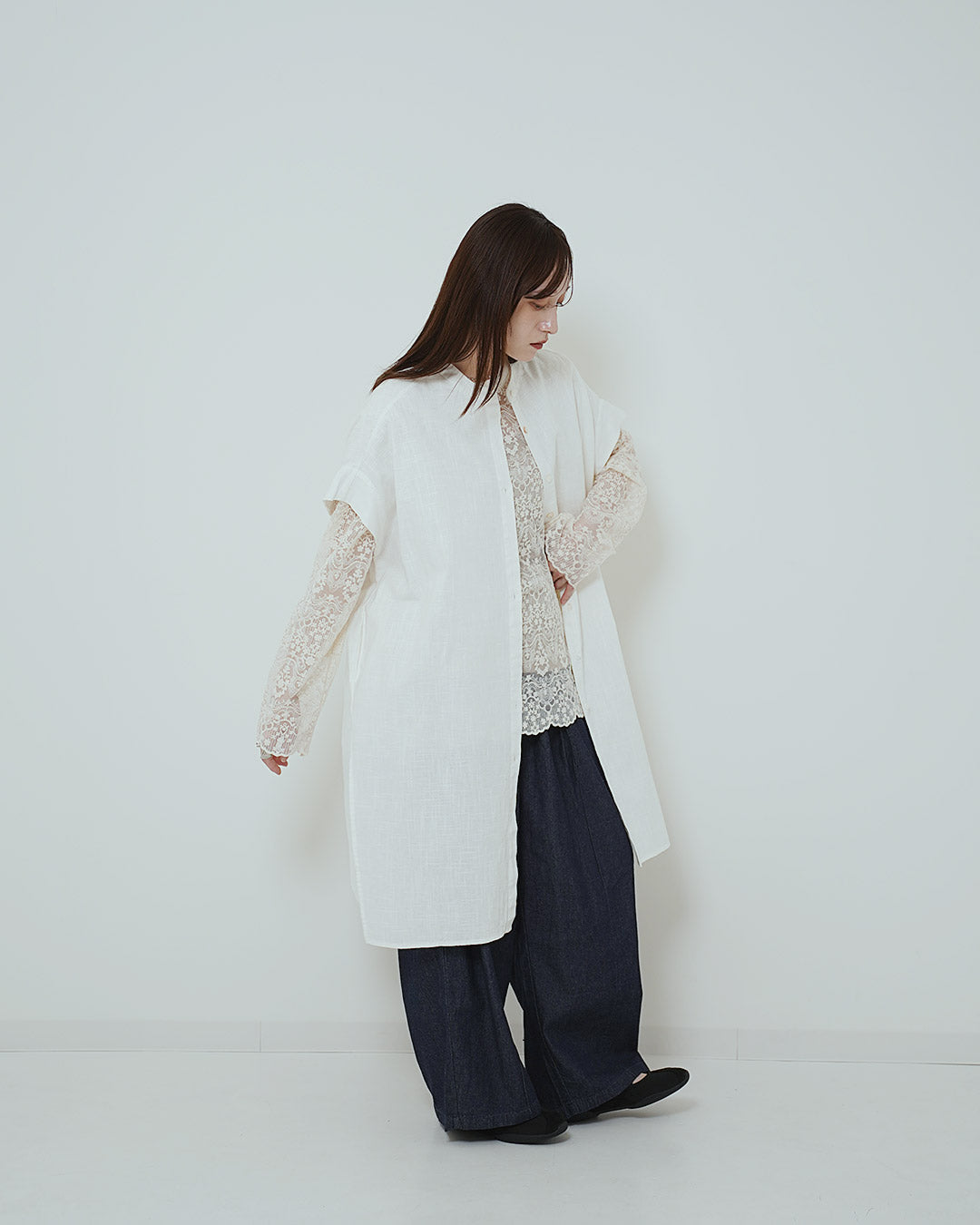 スリットロングシャツ