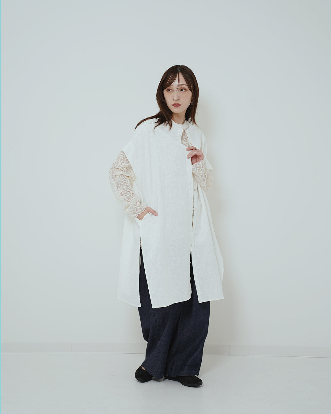 スリットロングシャツ