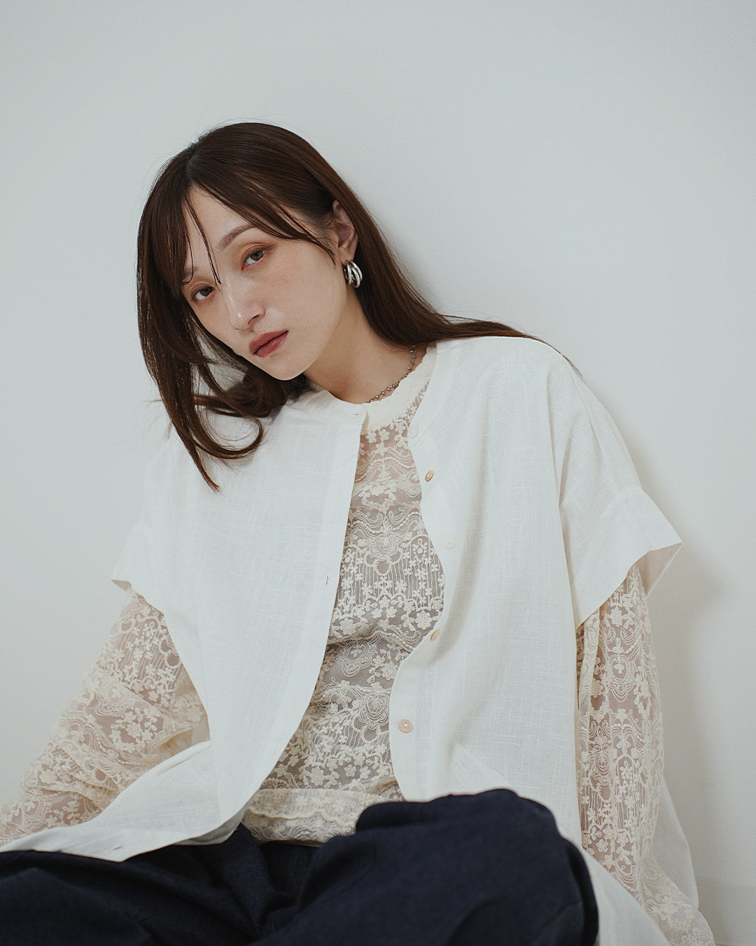 スリットロングシャツ