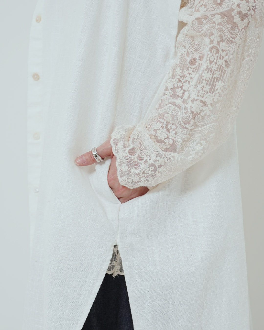 スリットロングシャツ