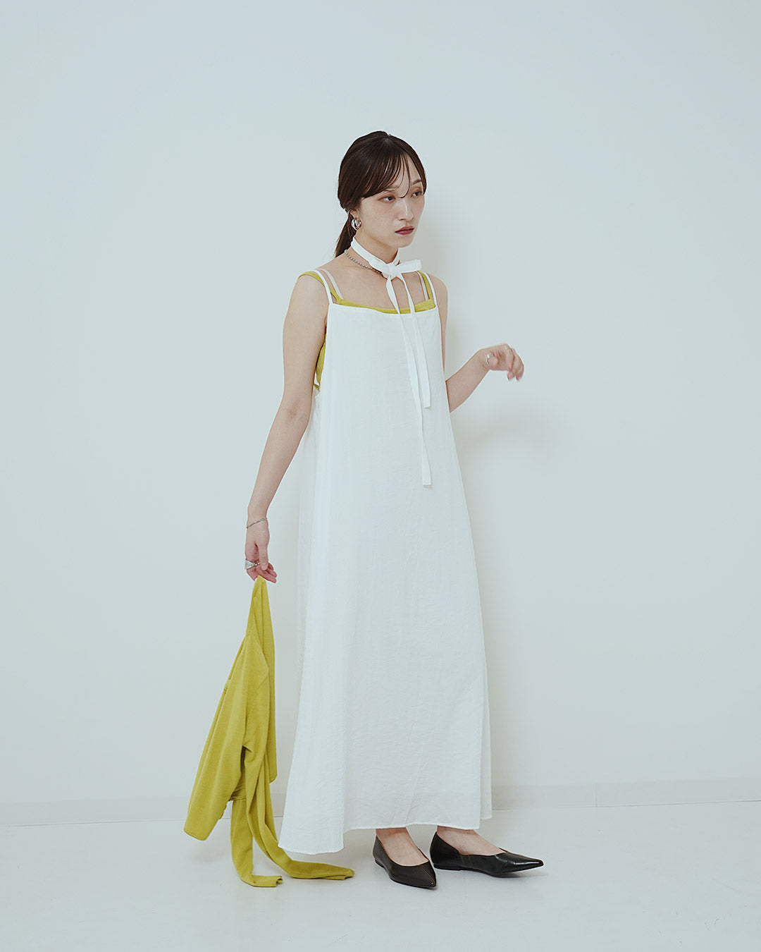 ロングフレアキャミワンピース