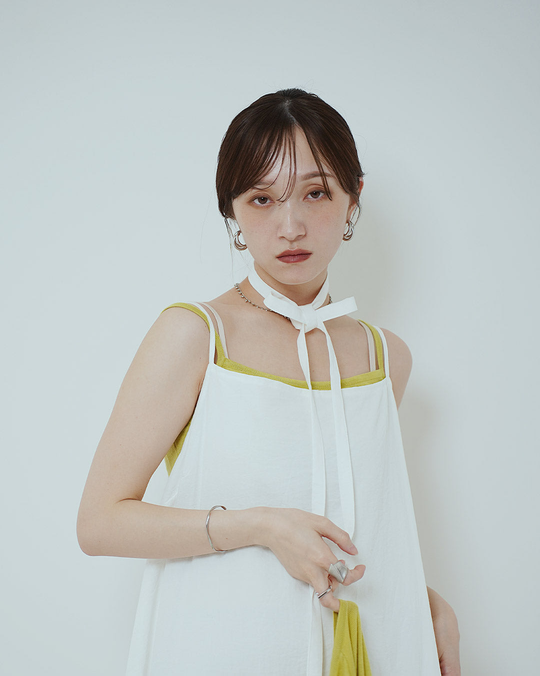 ロングフレアキャミワンピース
