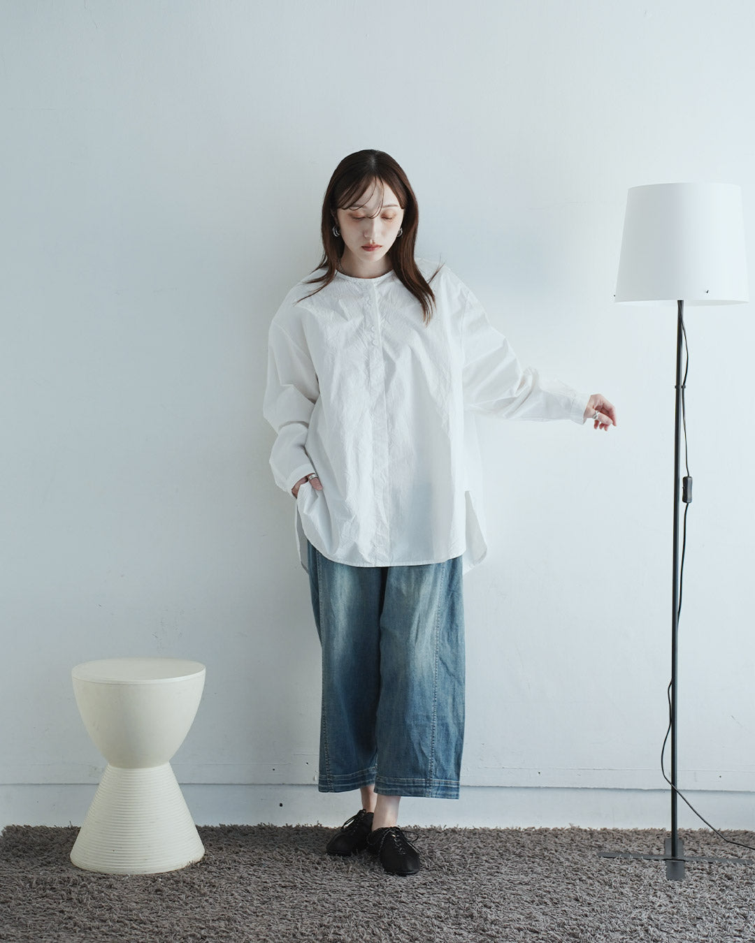 体系隠しゆったりシルエットブラウス