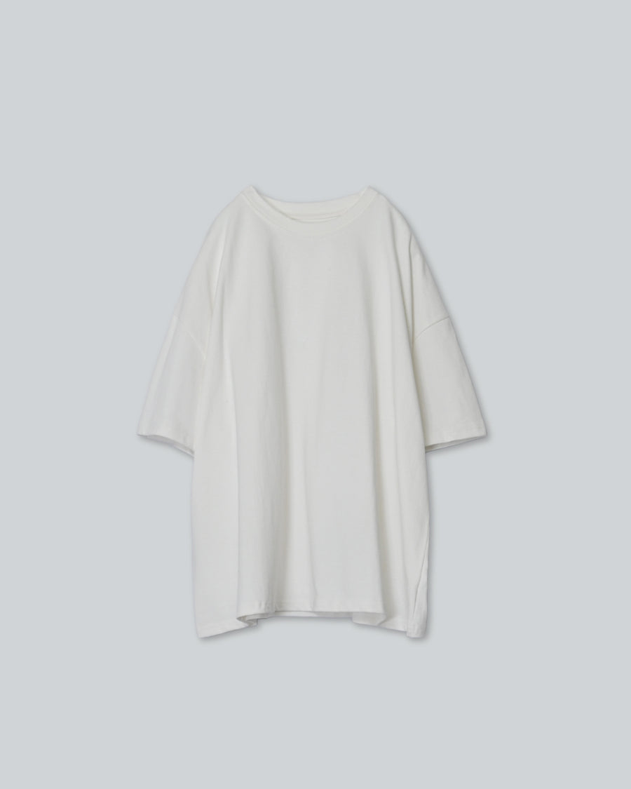 クールネックコットンプルオーバー